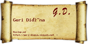Geri Diána névjegykártya